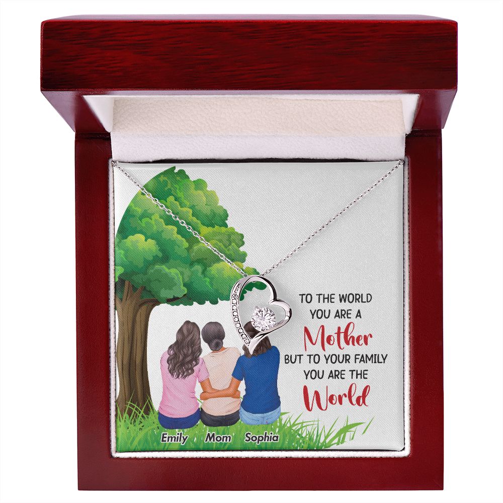 To The World You Are a Mother Forever Necklace w Message Card-Express Your Love Gifts