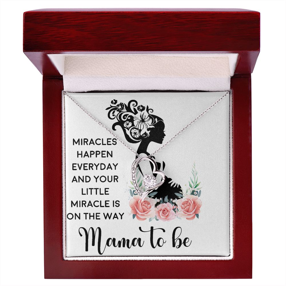 Mama To Be Forever Necklace w Message Card-Express Your Love Gifts