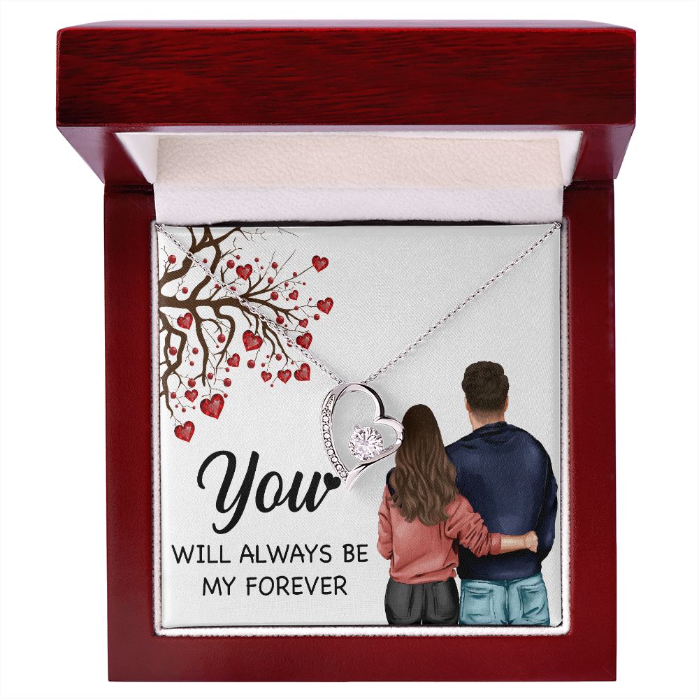 You WIll Always Be My Forever Forever Necklace w Message Card-Express Your Love Gifts