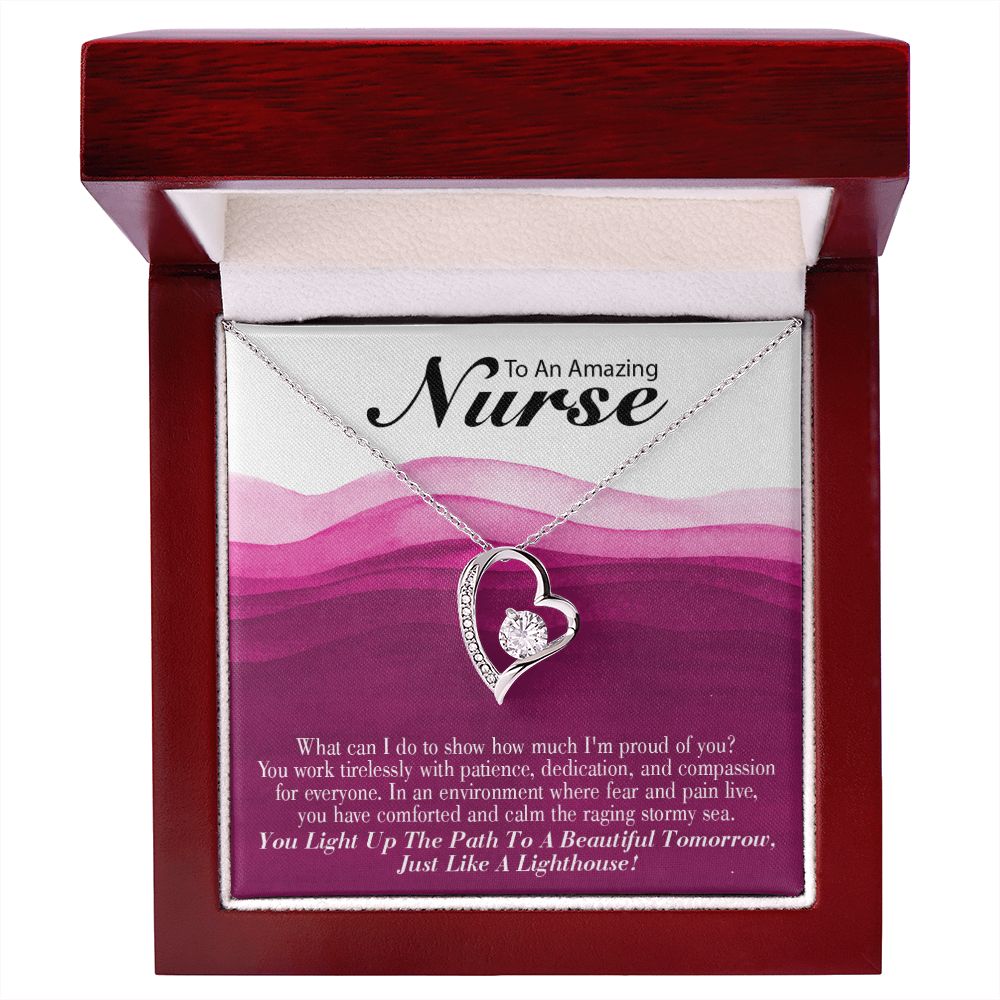 Inspirational Message for Nurse Forever Necklace w Message Card-Express Your Love Gifts