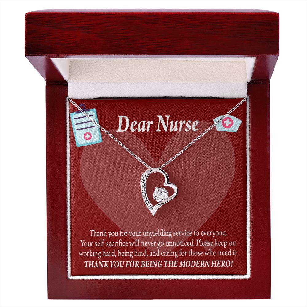 Thank You Ideas Nurses and Caregivers Forever Necklace w Message Card-Express Your Love Gifts