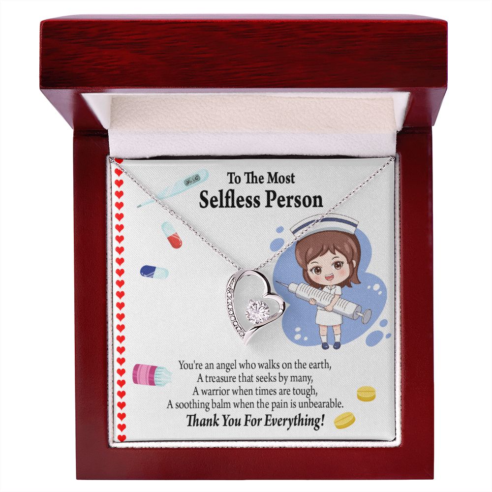 Thanks to Nurse Caregivers Forever Necklace w Message Card-Express Your Love Gifts