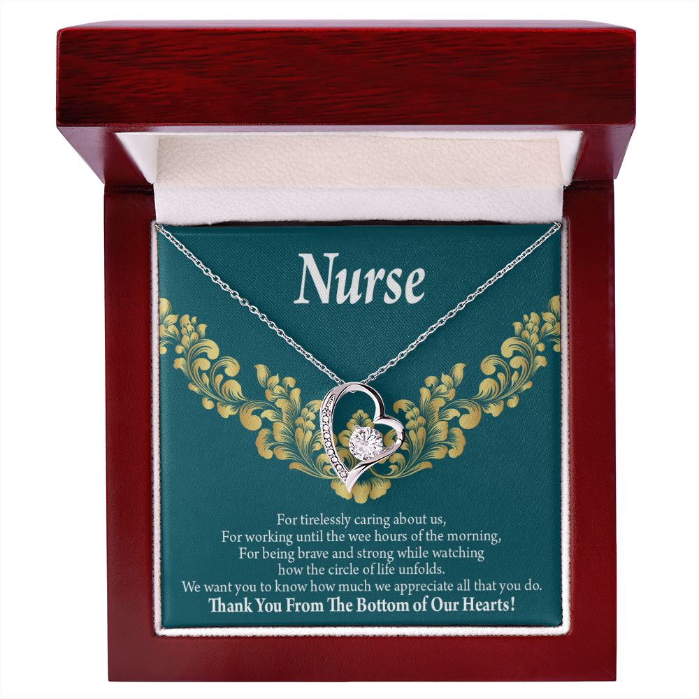 Thank You Medical Hero Forever Necklace w Message Card-Express Your Love Gifts