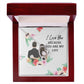 I Love You Because You Are My Life Forever Necklace w Message Card-Express Your Love Gifts
