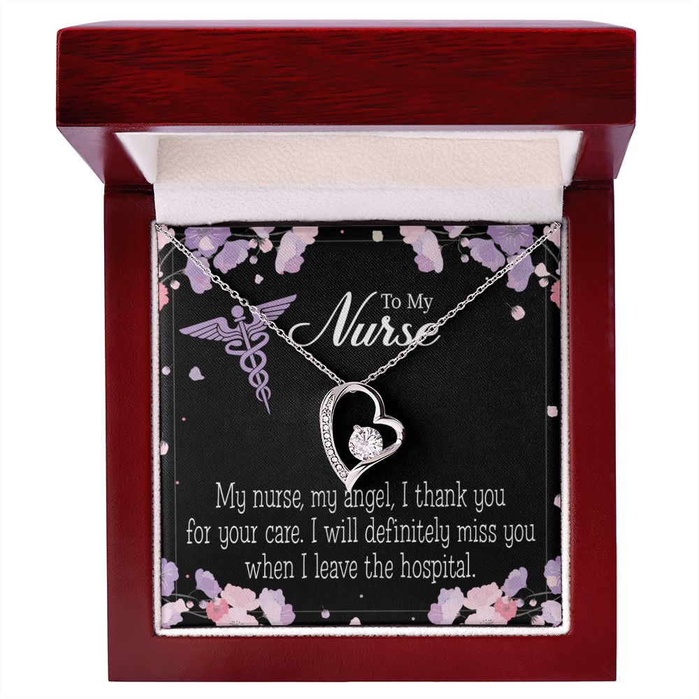 My Nurse, My Angel Forever Necklace w Message Card-Express Your Love Gifts
