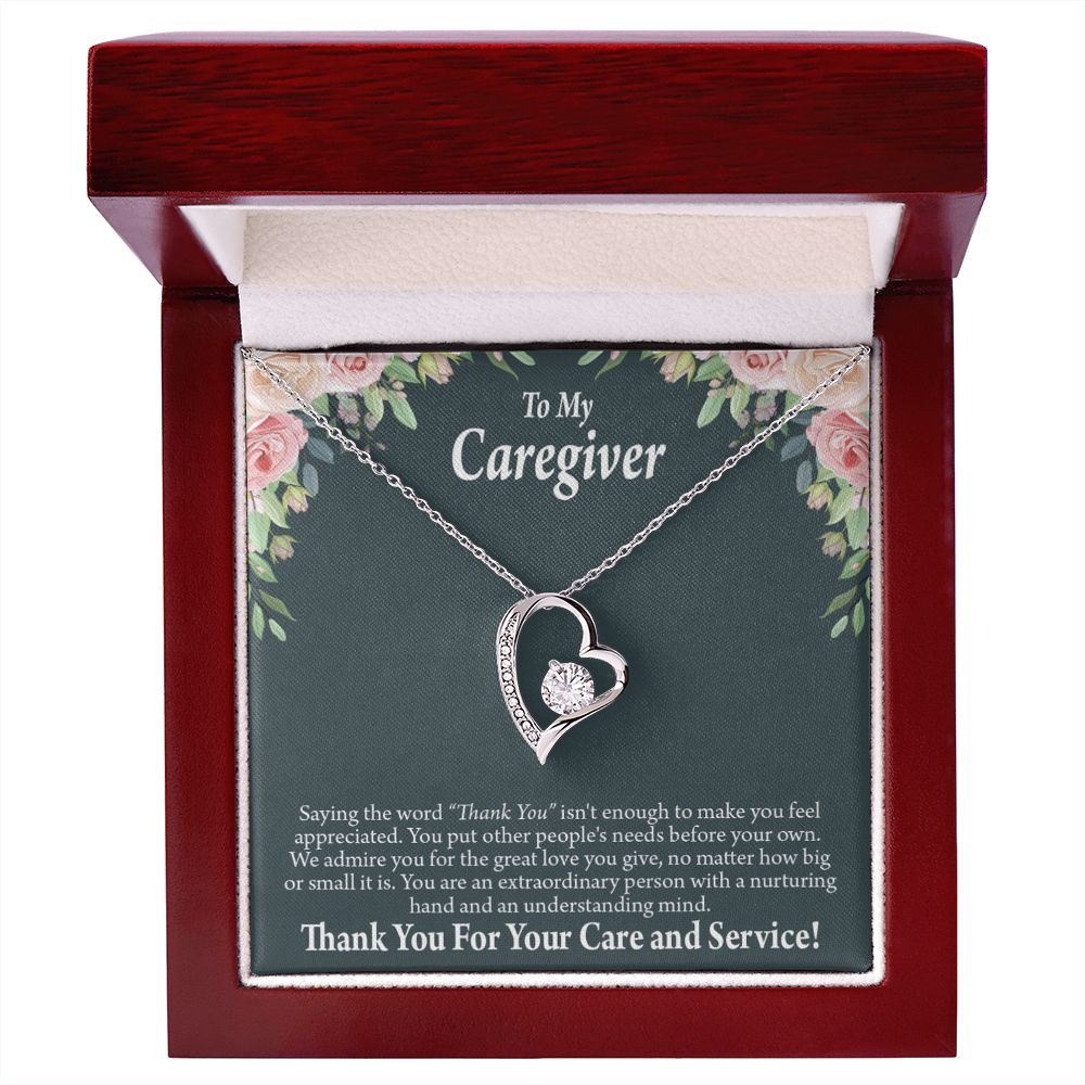 Gift Ideas For Caregivers Forever Necklace w Message Card-Express Your Love Gifts