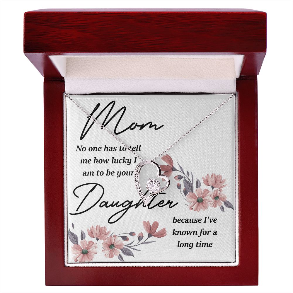 Mom No One Has Tell Me Forever Necklace w Message Card-Express Your Love Gifts