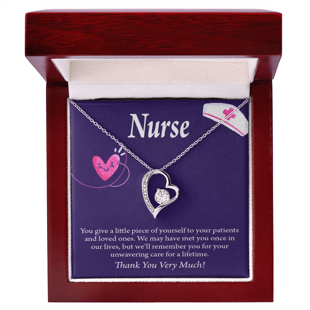 Remarkable Nurse Forever Necklace w Message Card-Express Your Love Gifts