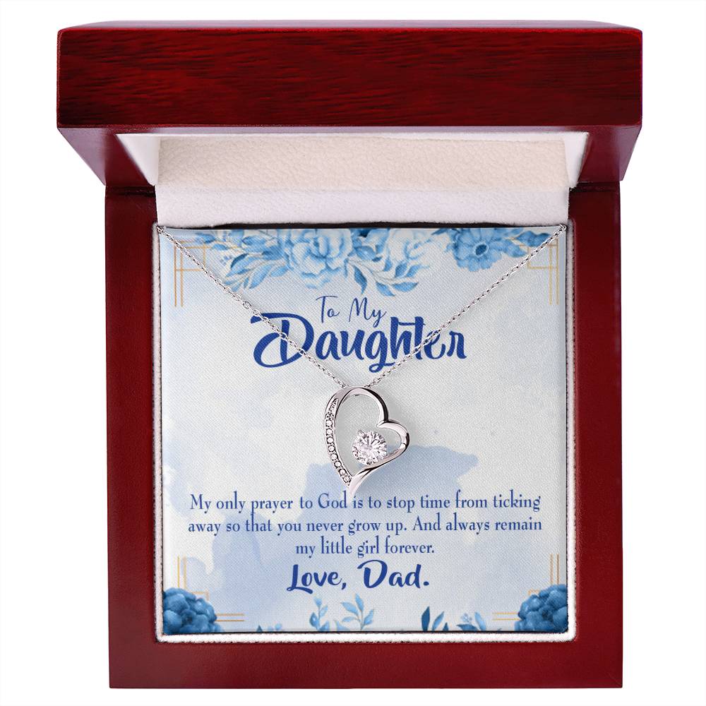 To My Daughter My Only Prayer to God From Dad Forever Necklace w Message Card-Express Your Love Gifts