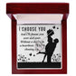I Choose You Forever Necklace w Message Card-Express Your Love Gifts