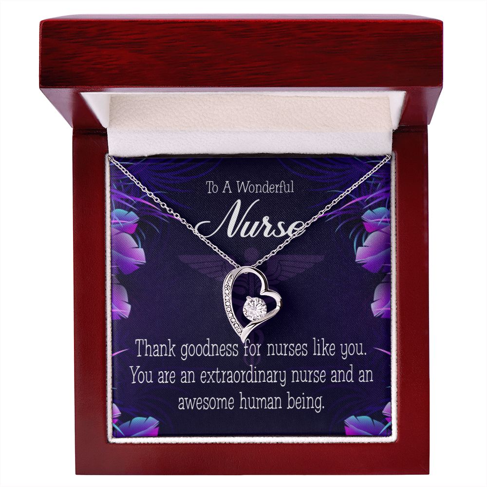 Extraordinary Nurse Forever Necklace w Message Card-Express Your Love Gifts