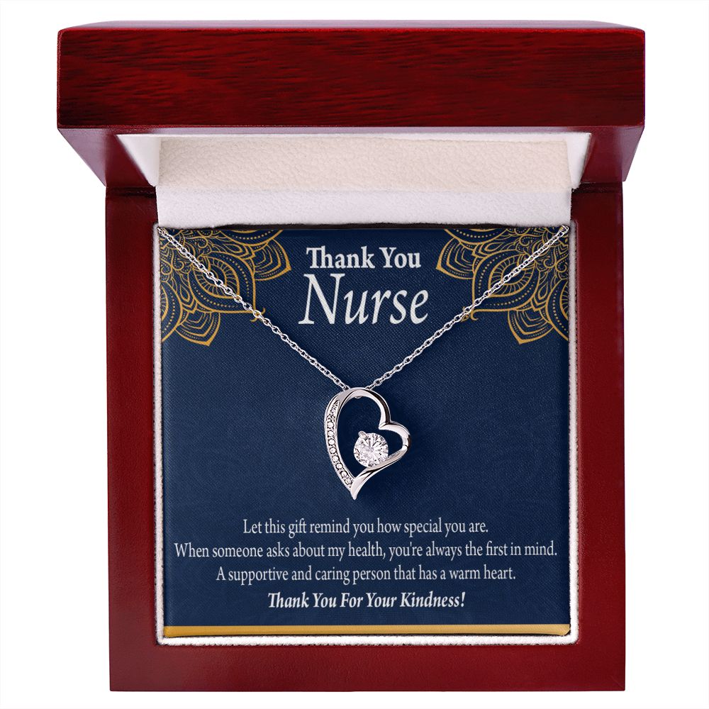 Thank You Nurse Forever Necklace w Message Card-Express Your Love Gifts