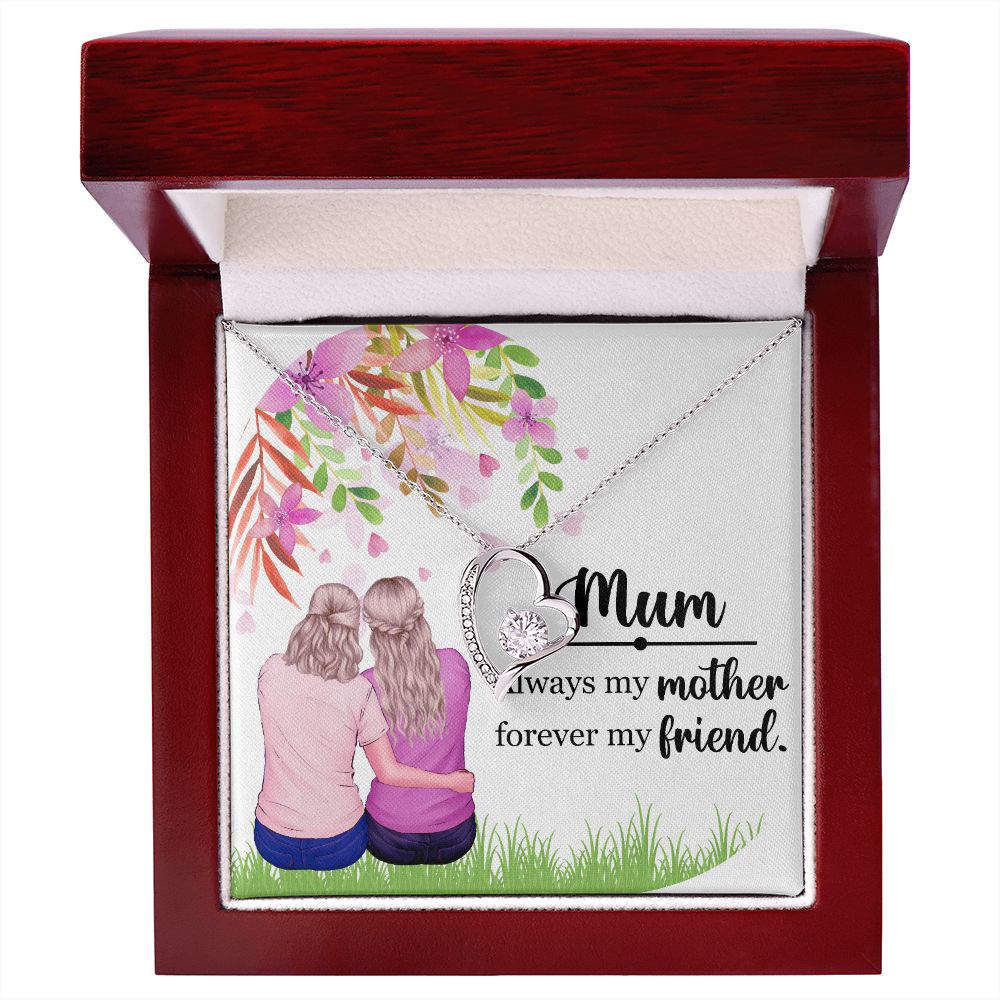 Mum Always my Mother Forever Necklace w Message Card-Express Your Love Gifts