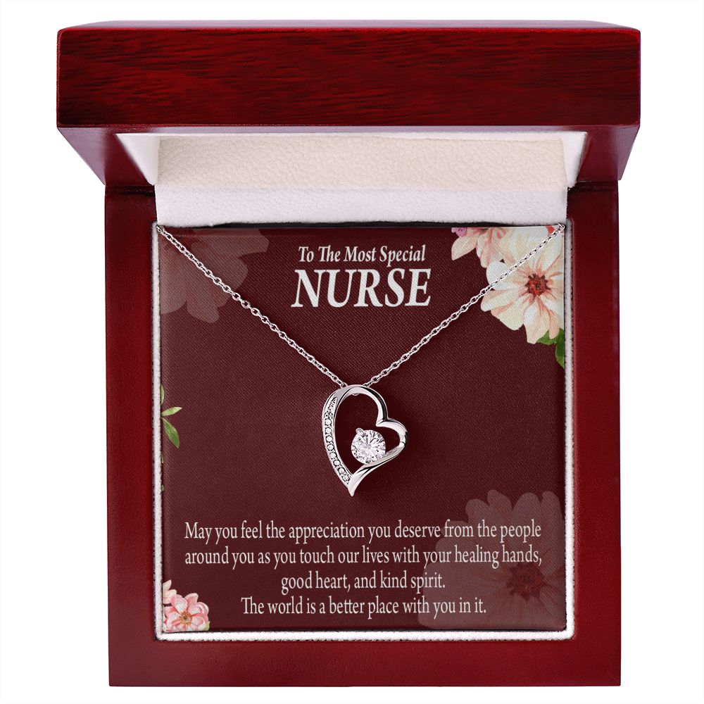 Special Nurse Forever Necklace w Message Card-Express Your Love Gifts