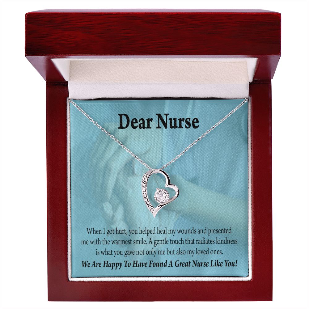 Nurse Thank You Forever Necklace w Message Card-Express Your Love Gifts