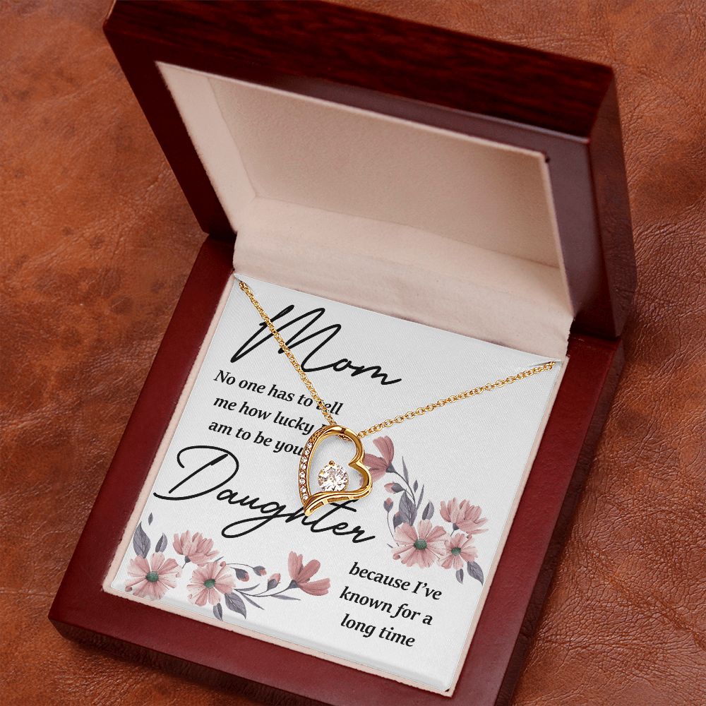 Mom No One Has Tell Me Forever Necklace w Message Card-Express Your Love Gifts