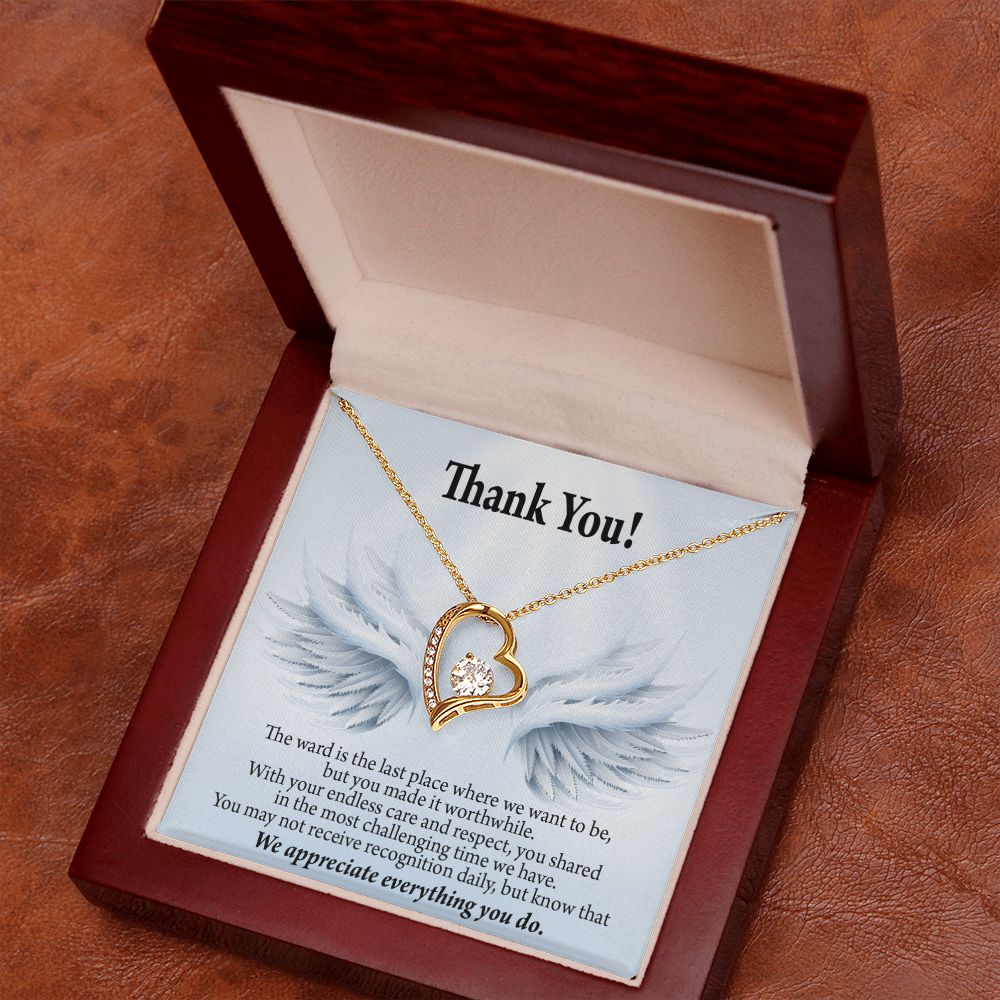 Thank You Present for Healthcare Workers Forever Necklace w Message Card-Express Your Love Gifts