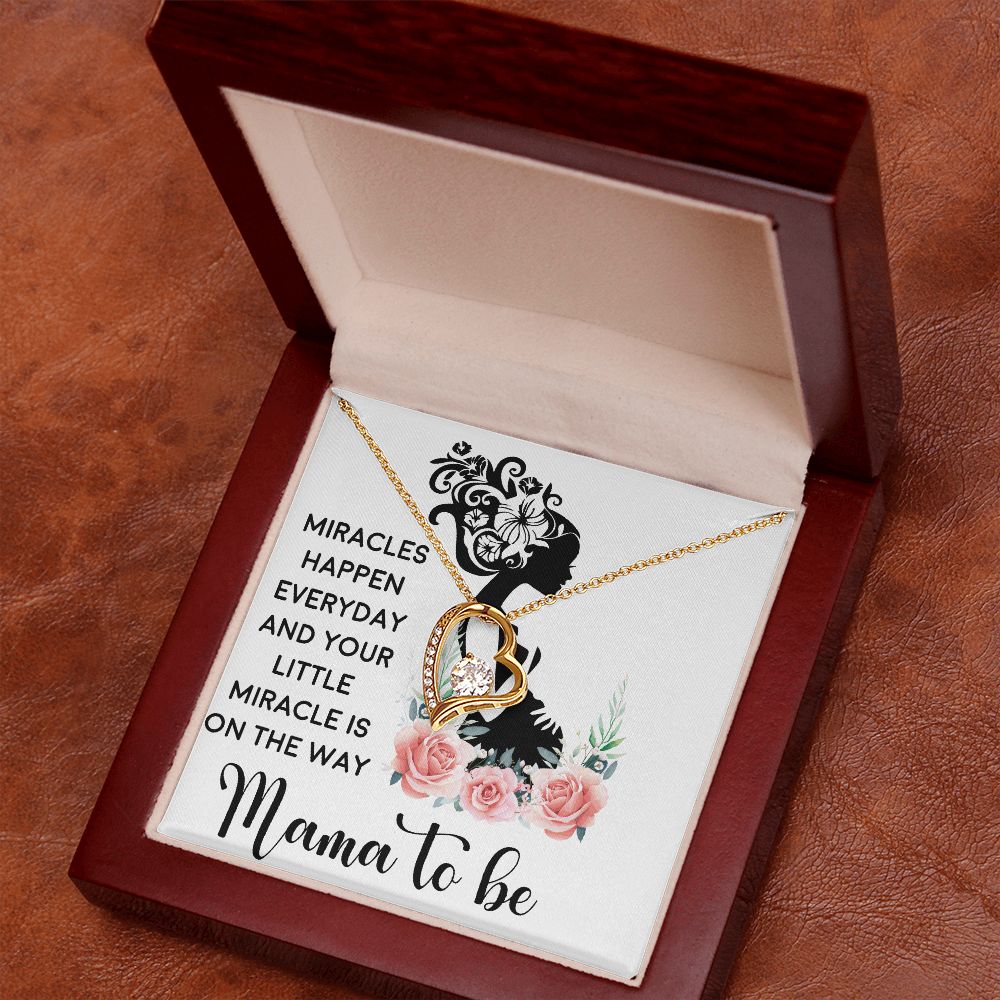 Mama To Be Forever Necklace w Message Card-Express Your Love Gifts