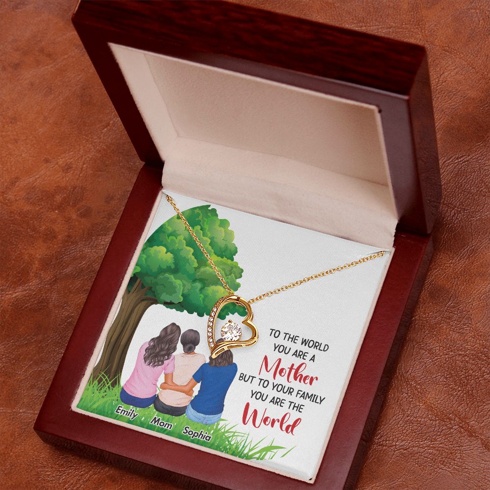 To The World You Are a Mother Forever Necklace w Message Card-Express Your Love Gifts