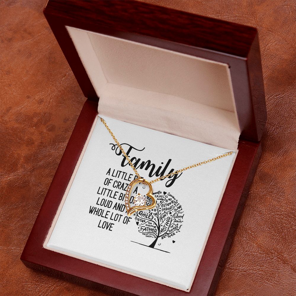 Family Forever Necklace w Message Card-Express Your Love Gifts