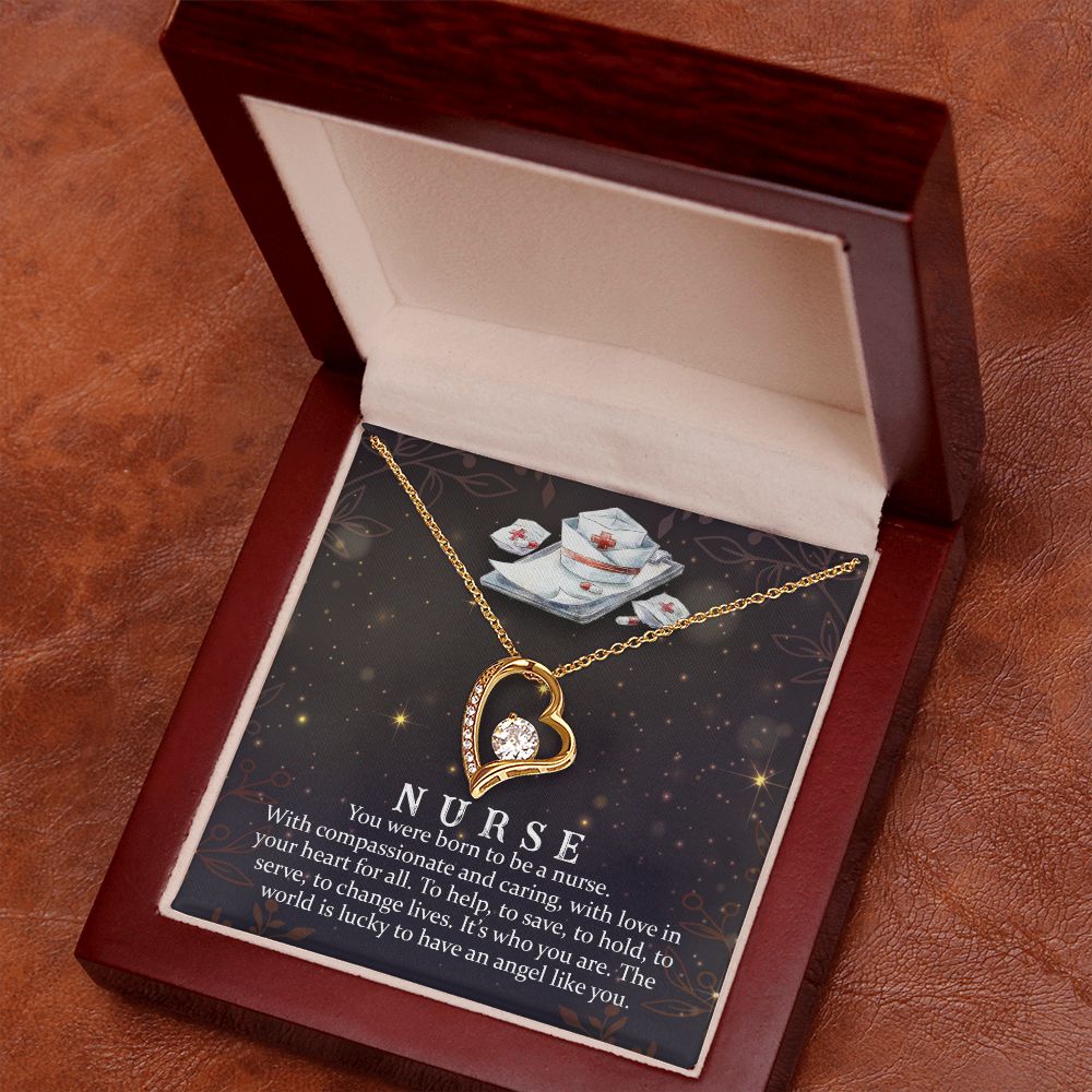 You Were Born to Be Forever Necklace w Message Card-Express Your Love Gifts