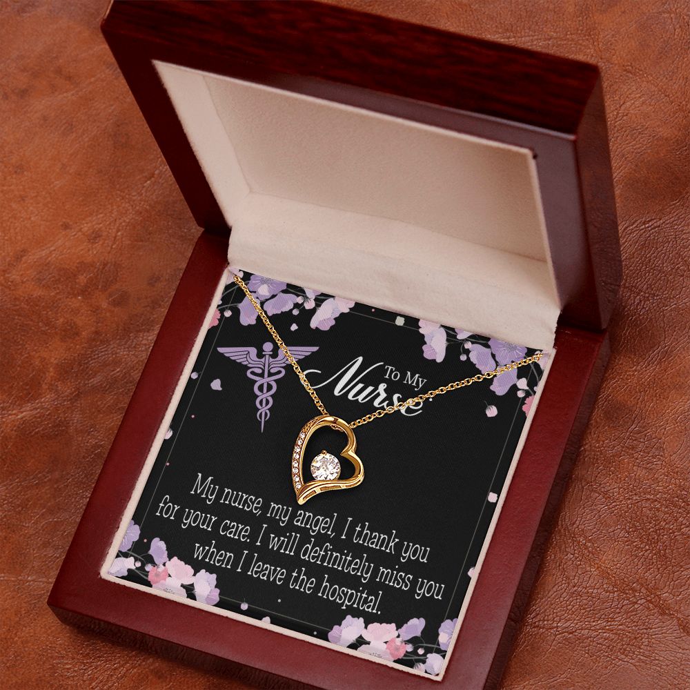 My Nurse, My Angel Forever Necklace w Message Card-Express Your Love Gifts