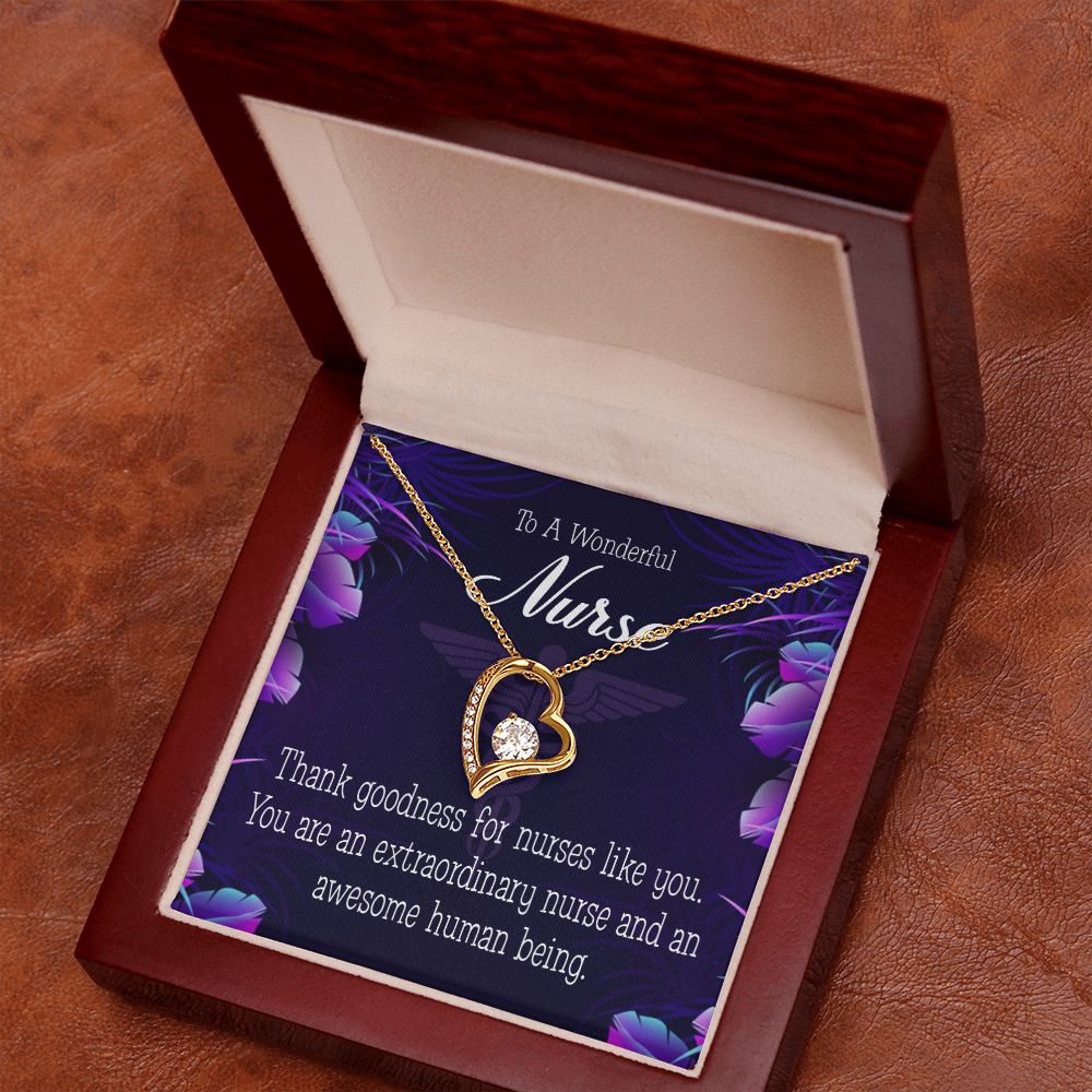 Extraordinary Nurse Forever Necklace w Message Card-Express Your Love Gifts