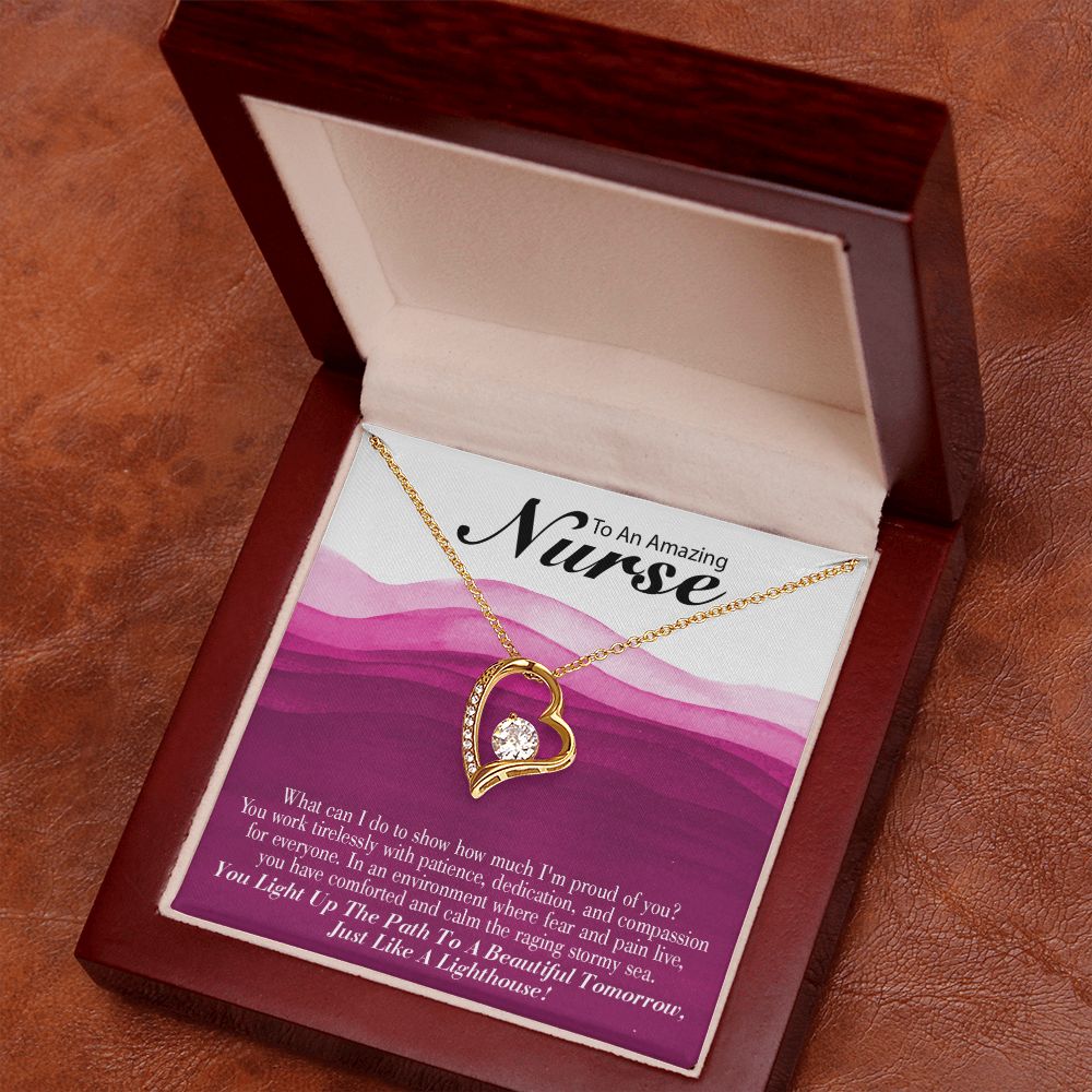 Inspirational Message for Nurse Forever Necklace w Message Card-Express Your Love Gifts