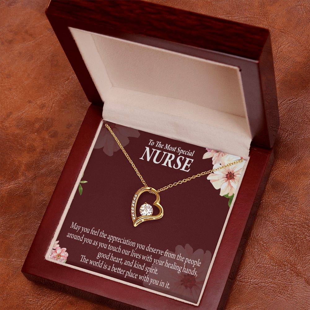 Special Nurse Forever Necklace w Message Card-Express Your Love Gifts
