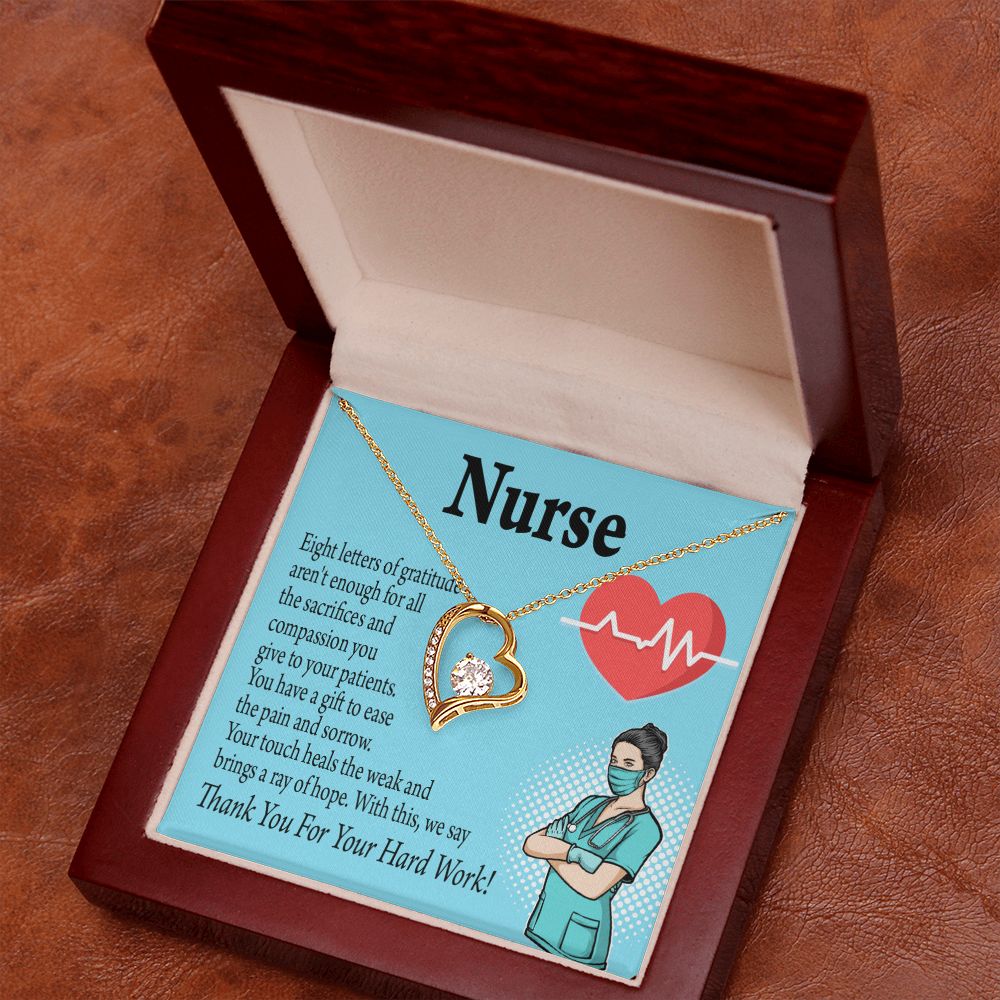 RN Nurse Gift Forever Necklace w Message Card-Express Your Love Gifts