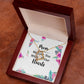 Mom We Love You With All Our Hearts Forever Necklace w Message Card-Express Your Love Gifts