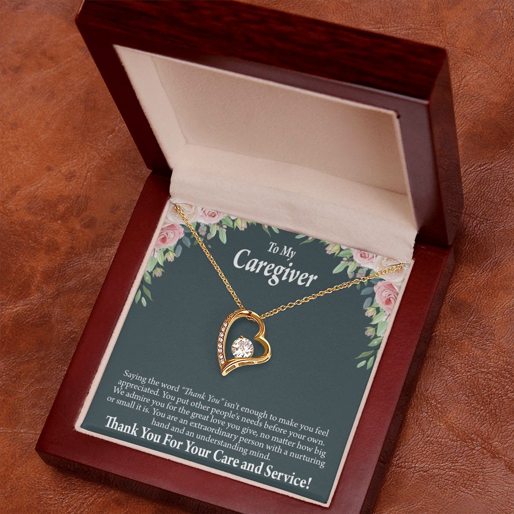 Gift Ideas For Caregivers Forever Necklace w Message Card-Express Your Love Gifts