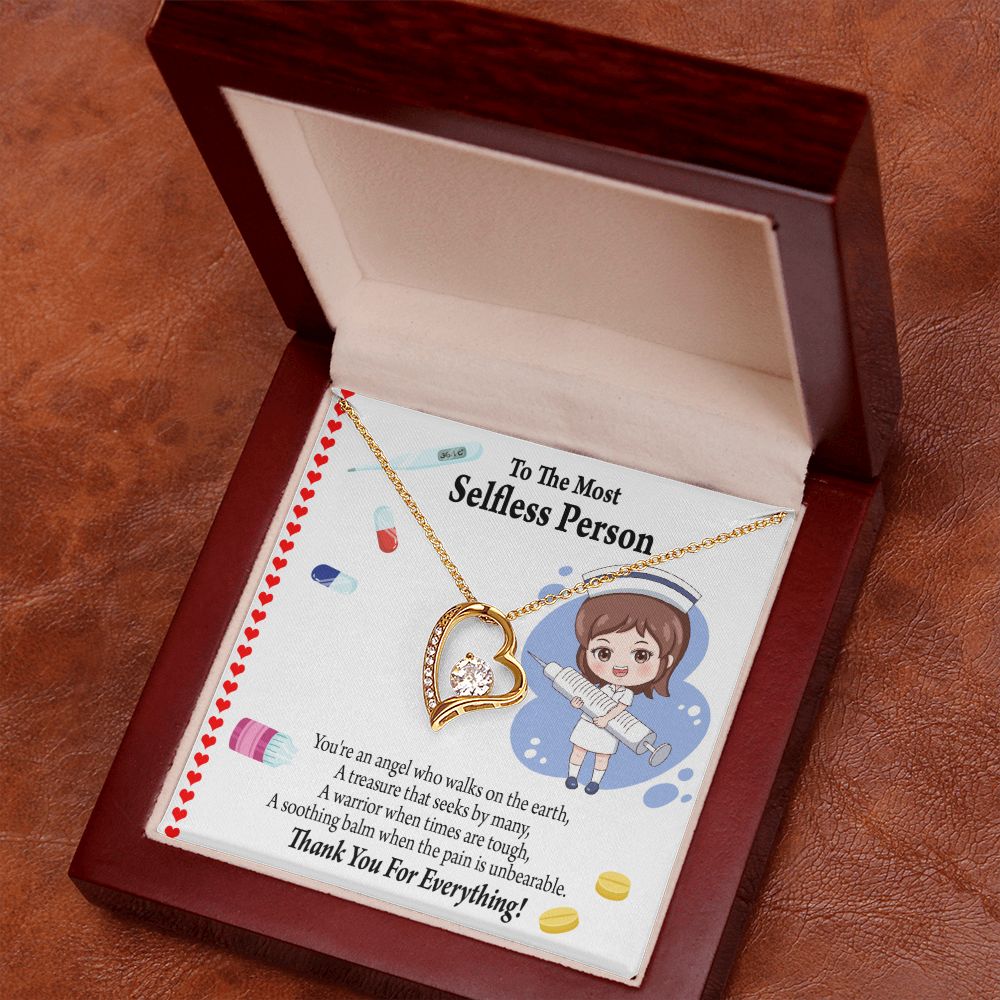 Thanks to Nurse Caregivers Forever Necklace w Message Card-Express Your Love Gifts