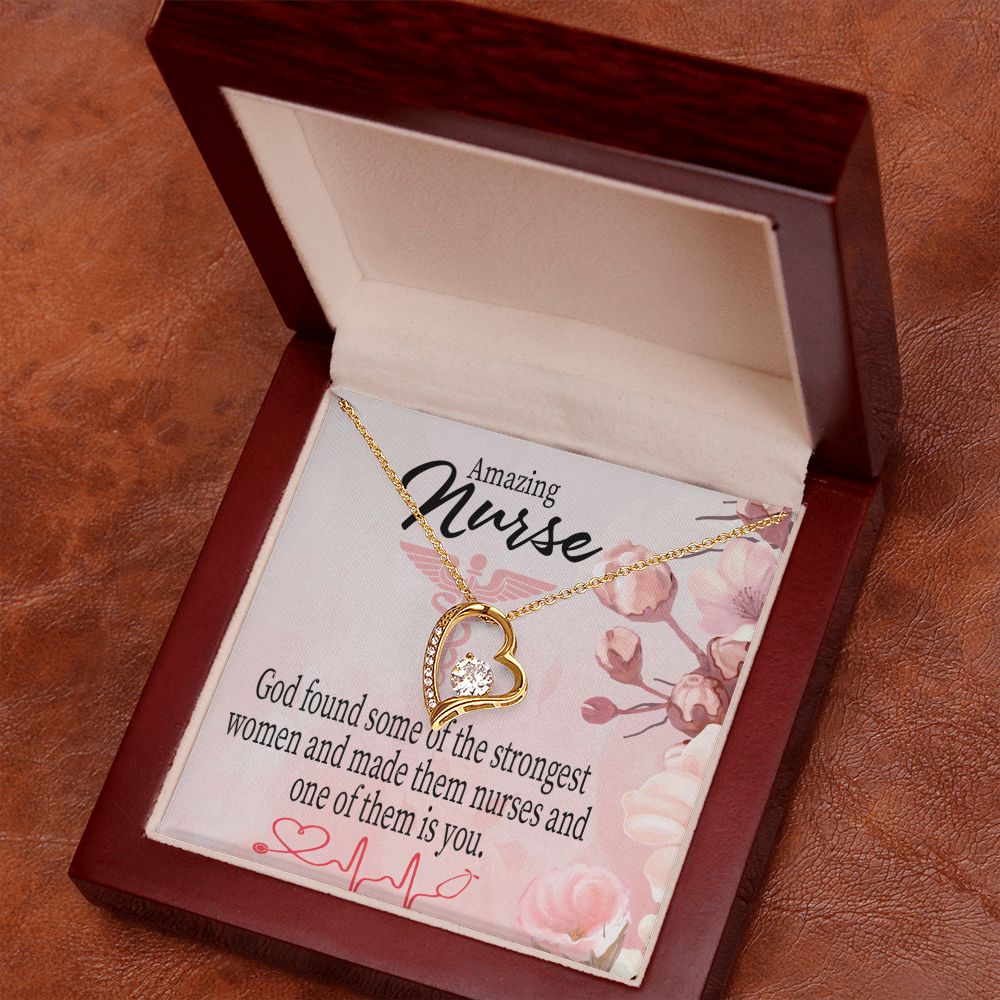 God Made Nurses Forever Necklace w Message Card-Express Your Love Gifts