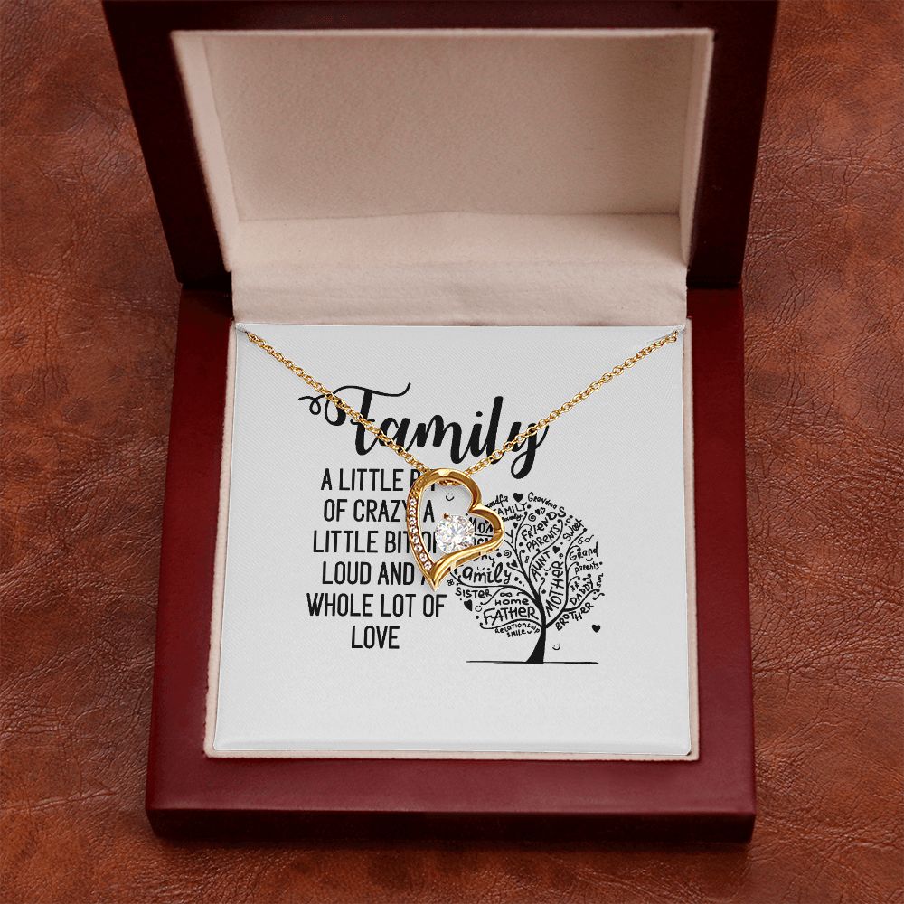 Family Forever Necklace w Message Card-Express Your Love Gifts