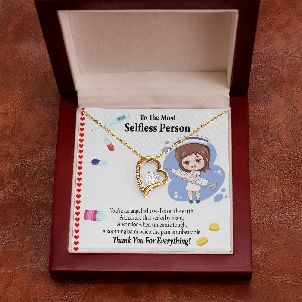 Thanks to Nurse Caregivers Forever Necklace w Message Card-Express Your Love Gifts