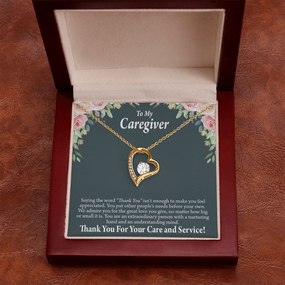 Gift Ideas For Caregivers Forever Necklace w Message Card-Express Your Love Gifts