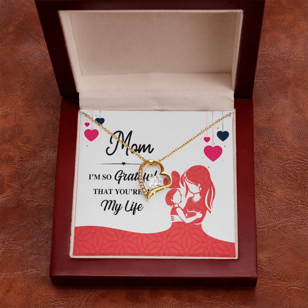 Mom I'm So Grateful Forever Necklace w Message Card-Express Your Love Gifts