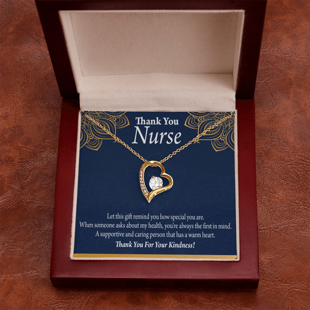 Thank You Nurse Forever Necklace w Message Card-Express Your Love Gifts