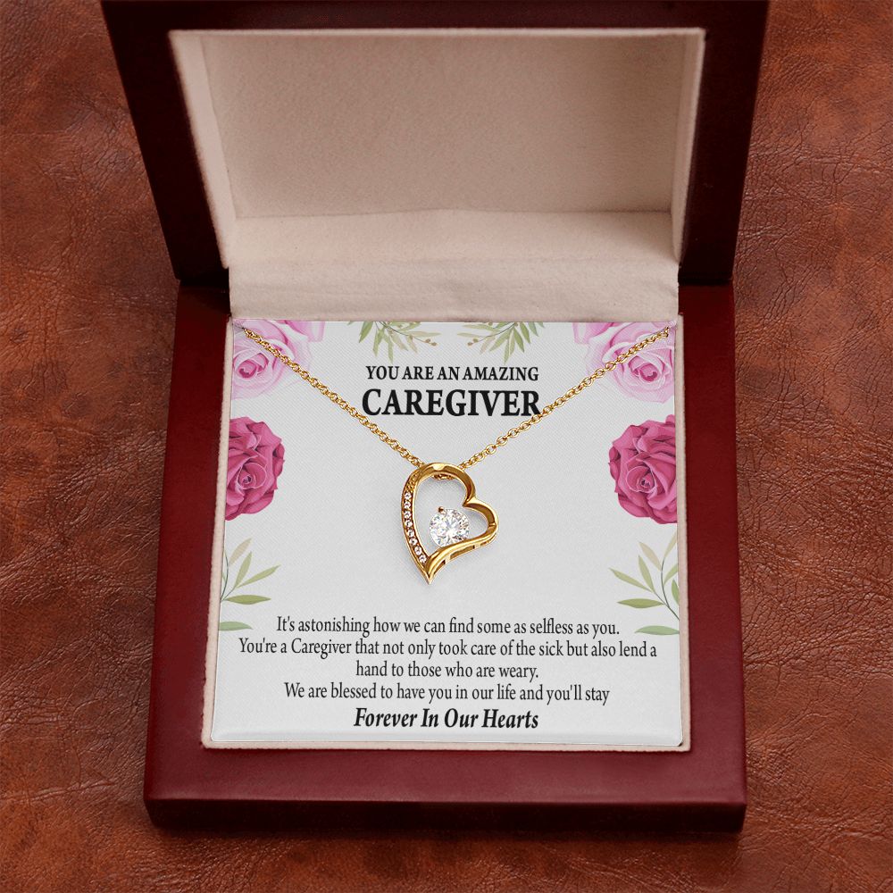 Caregiver Necklace Forever Necklace w Message Card-Express Your Love Gifts