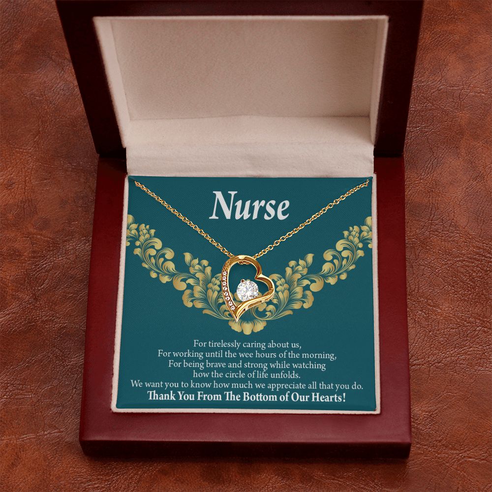 Thank You Medical Hero Forever Necklace w Message Card-Express Your Love Gifts
