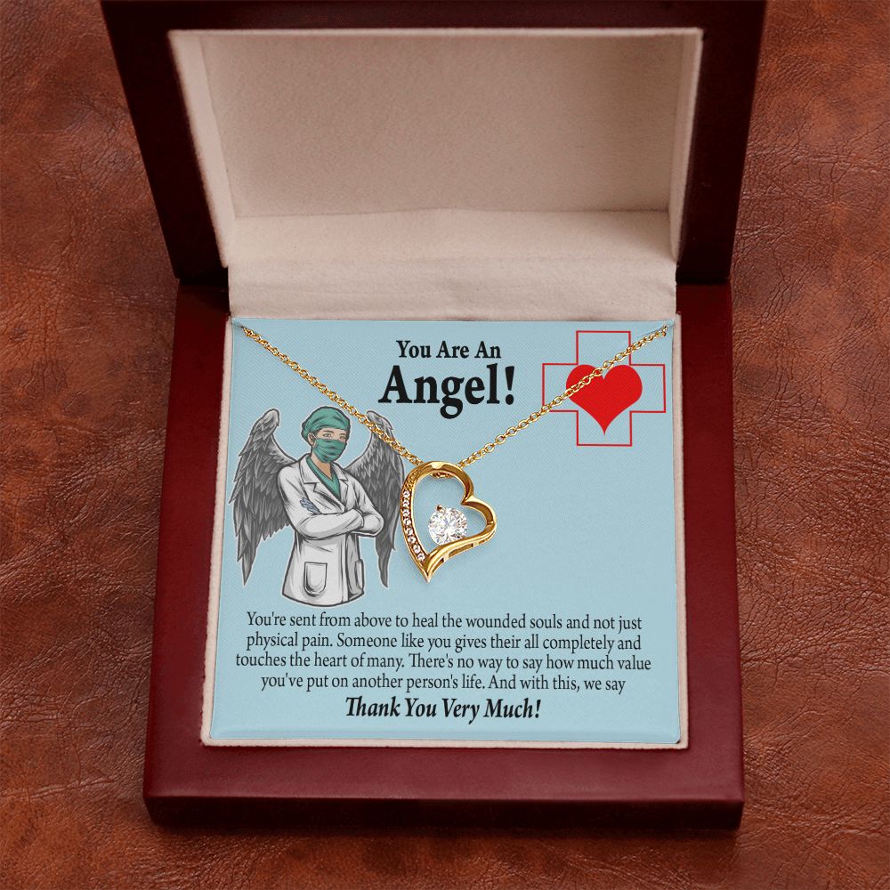 You Are an Angel Nurse Forever Necklace w Message Card-Express Your Love Gifts
