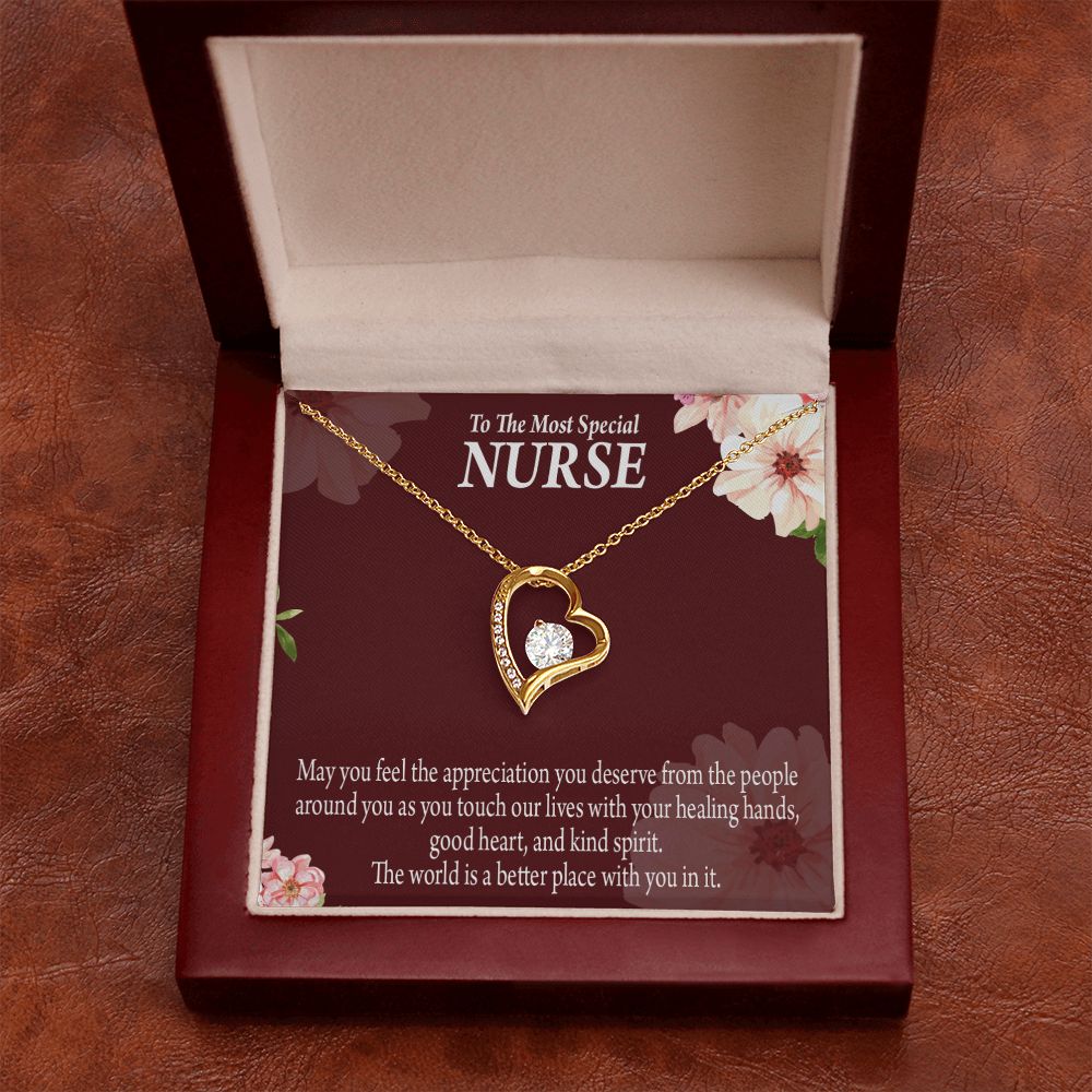 Special Nurse Forever Necklace w Message Card-Express Your Love Gifts
