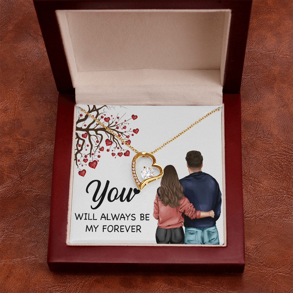 You WIll Always Be My Forever Forever Necklace w Message Card-Express Your Love Gifts