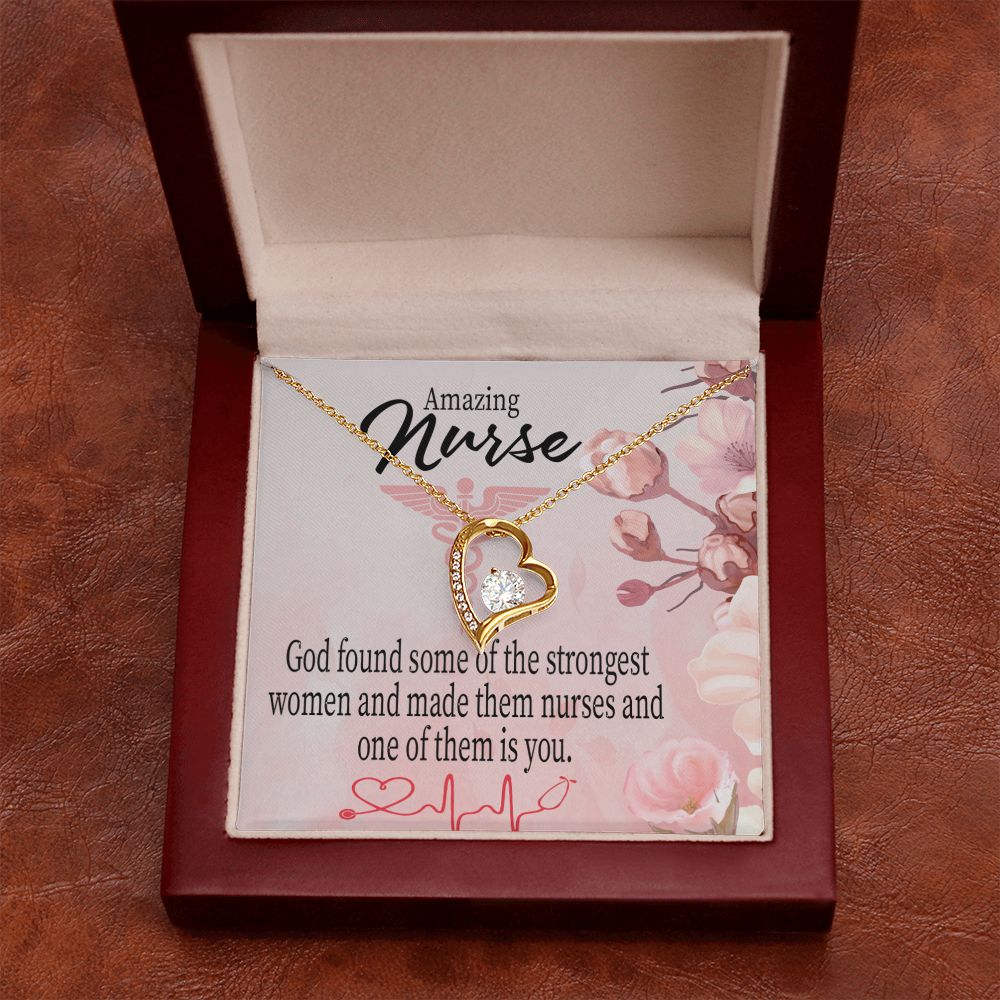 God Made Nurses Forever Necklace w Message Card-Express Your Love Gifts