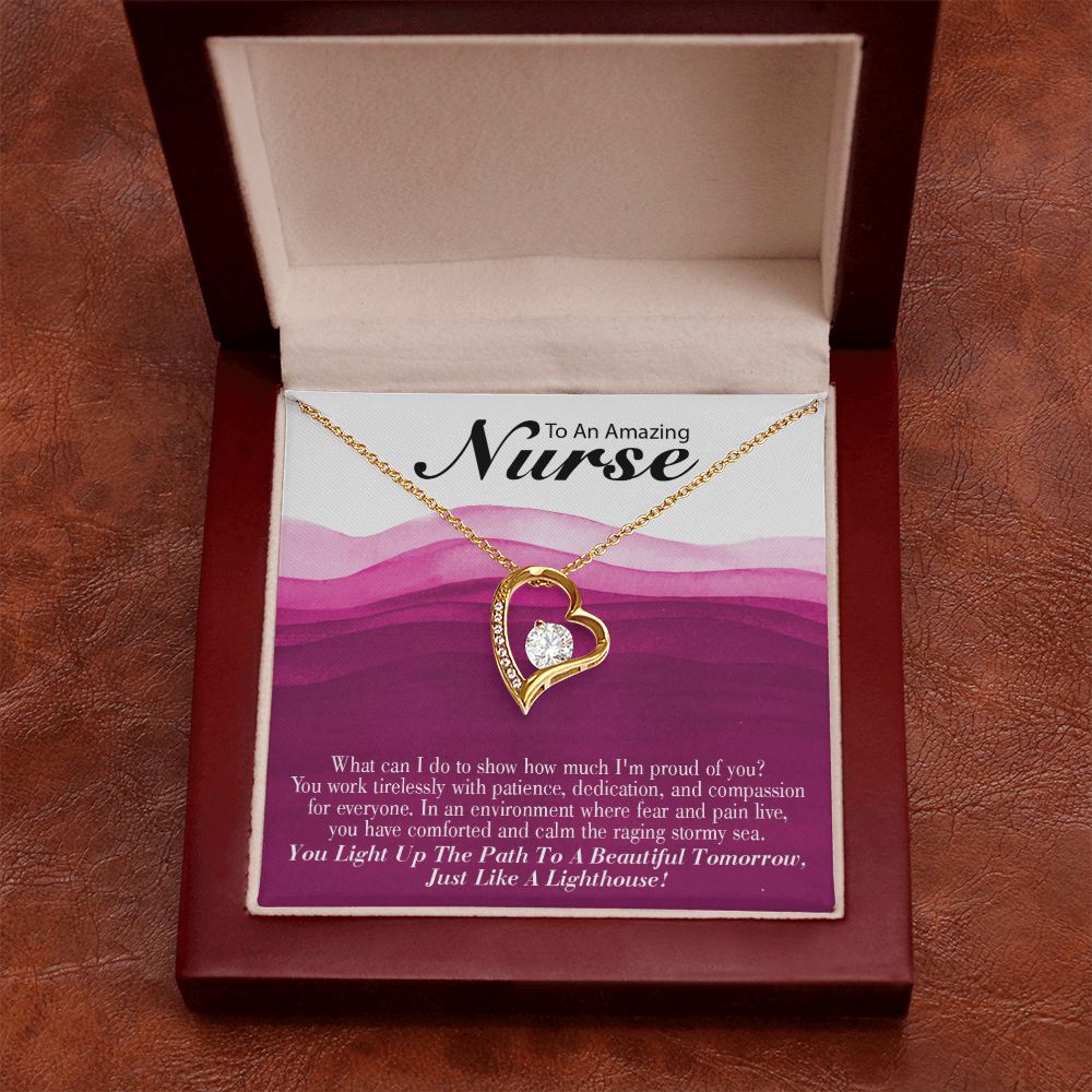 Inspirational Message for Nurse Forever Necklace w Message Card-Express Your Love Gifts