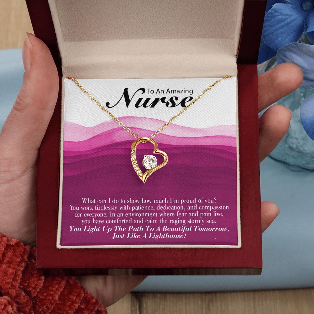 Inspirational Message for Nurse Forever Necklace w Message Card-Express Your Love Gifts