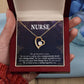 Caring Angel Nurse Forever Necklace w Message Card-Express Your Love Gifts