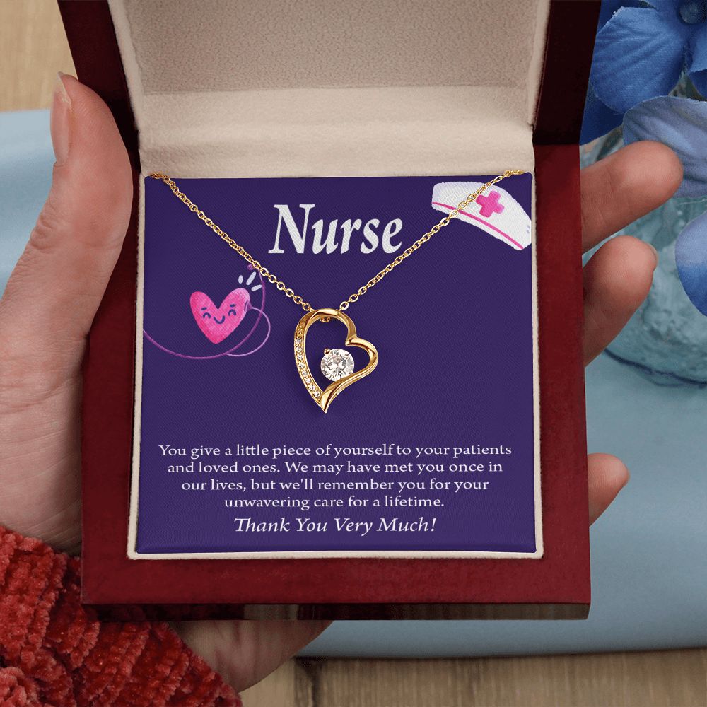 Remarkable Nurse Forever Necklace w Message Card-Express Your Love Gifts