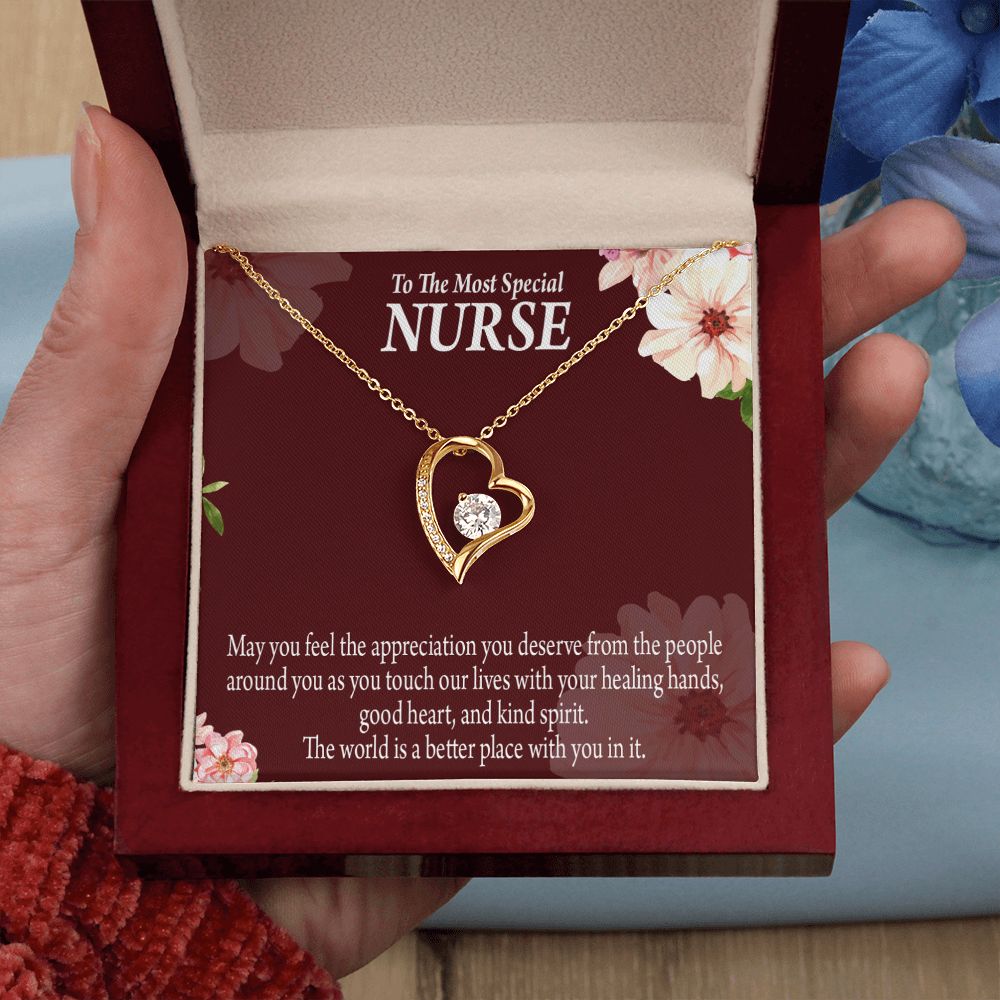 Special Nurse Forever Necklace w Message Card-Express Your Love Gifts